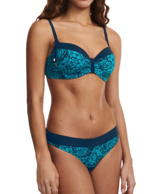 Chantelle Badmode Flowers blue padded bikini bra