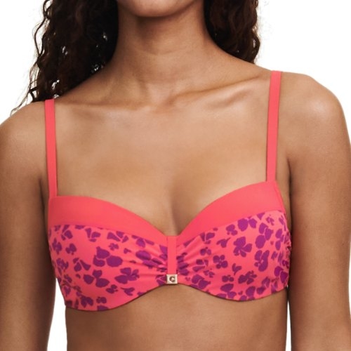 Chantelle Badmode Flowers pink padded bikini bra