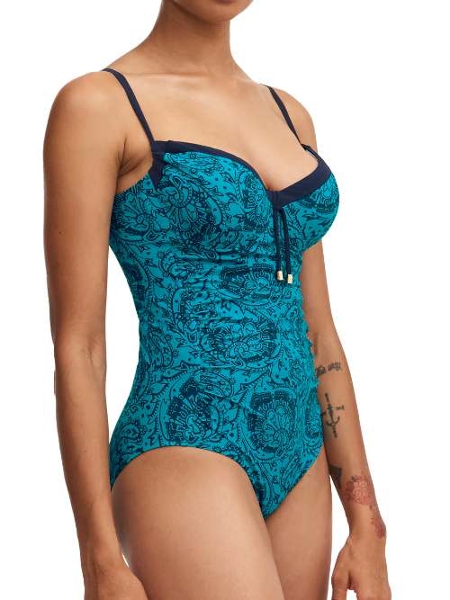 Chantelle Badmode Flowers blue bathingsuit