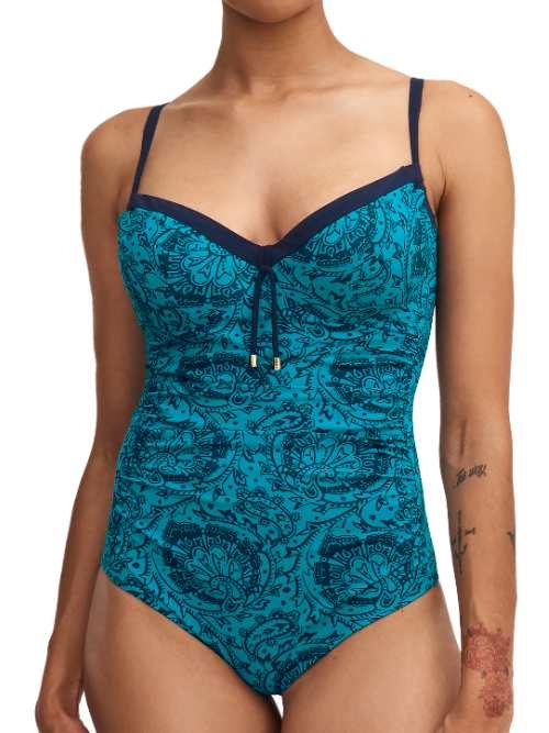 Chantelle Badmode Flowers blue bathingsuit
