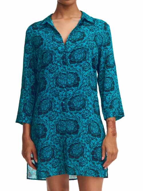 Chantelle Badmode Flowers blue tunic