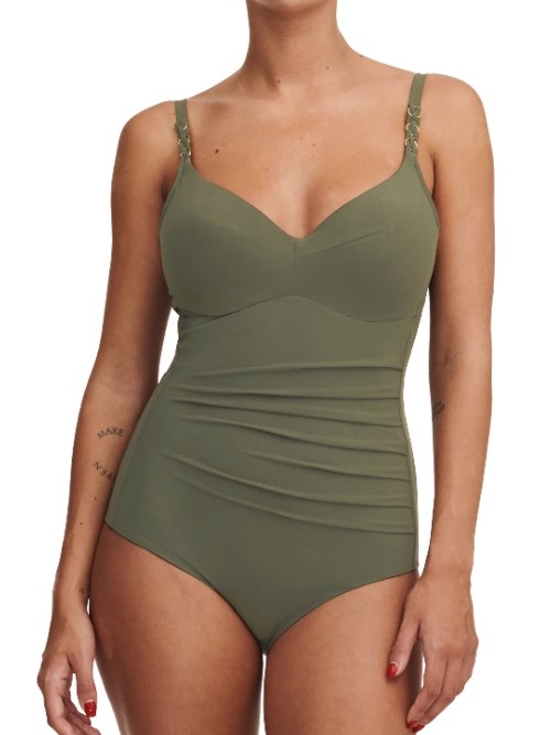 Chantelle Badmode Emblem khaki bathingsuit