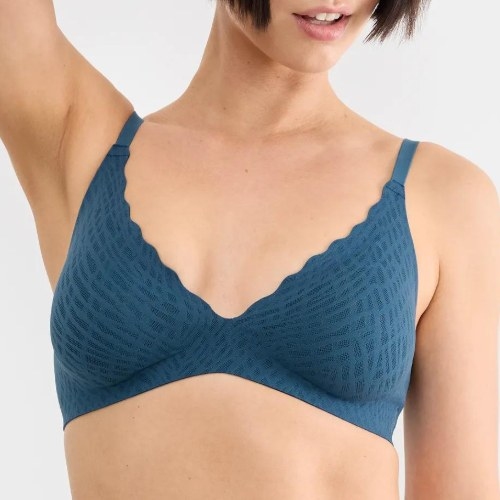 Sloggi Zero Feel Bliss blue wireless bra