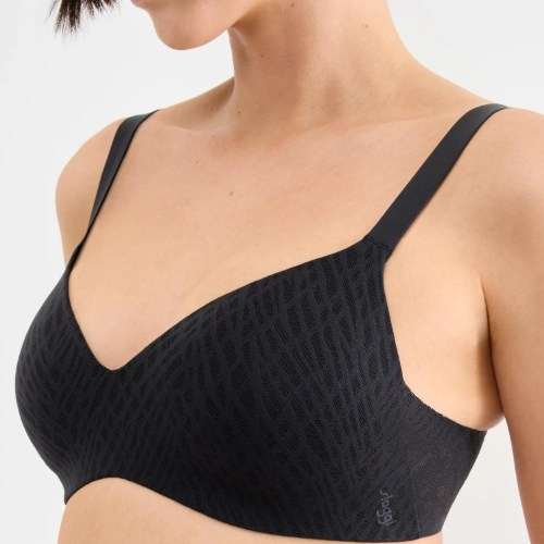 Sloggi Zero Feel Bliss black wireless bra