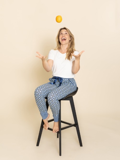 Charlie Choe Amalfi Coast navy blue pyjama pant