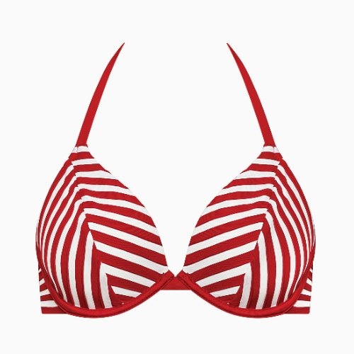 Lisca Swimwear Bondi Beach red/white soft-cup bikini bra