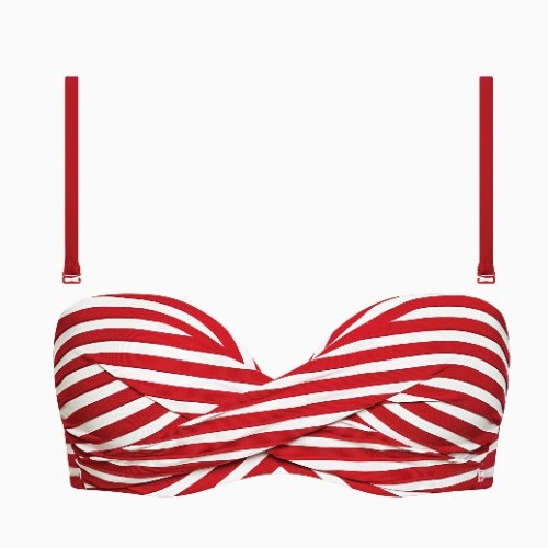 Lisca Swimwear Bondi Beach red/white padded bikini bra