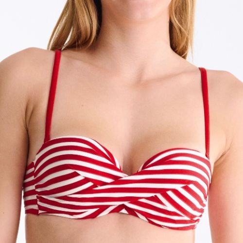 Lisca Swimwear Bondi Beach red/white padded bikini bra