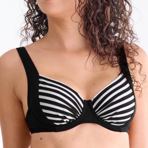Lisca Swimwear Bondi Beach black/white soft-cup bikini bra