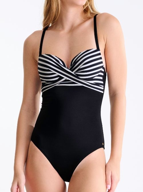 Lisca Swimwear Bondi Beach black/white bathingsuit