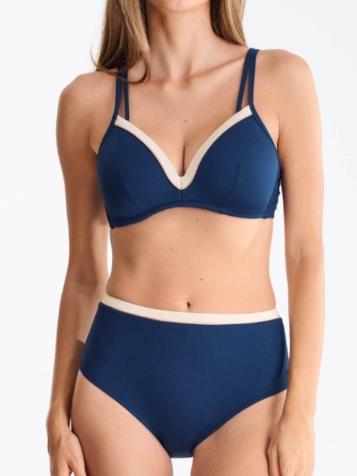 Lisca Swimwear Sydney navy blue padded bikini bra