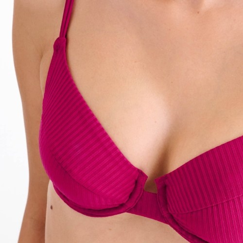 Lisca Swimwear Florida cyclamen pink soft-cup bikini bra