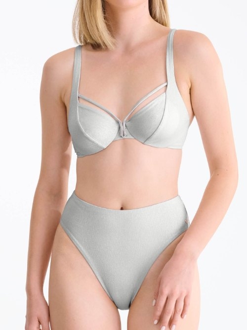 Lisca Swimwear Blue Lagoon silver soft-cup bikini bra