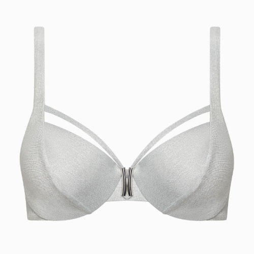 Lisca Swimwear Blue Lagoon silver soft-cup bikini bra