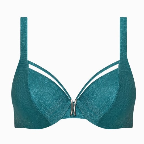 Lisca Swimwear Blue Lagoon aqua soft-cup bikini bra