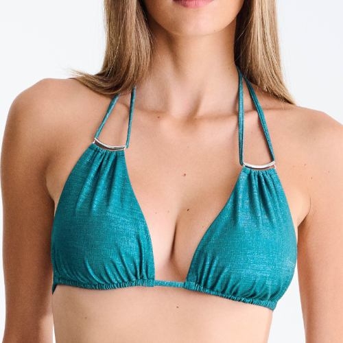 Lisca Swimwear Blue Lagoon aqua soft-cup bikini bra