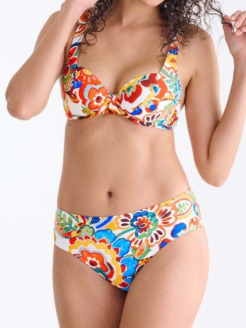 Lisca Swimwear Mexico pink/print soft-cup bikini bra