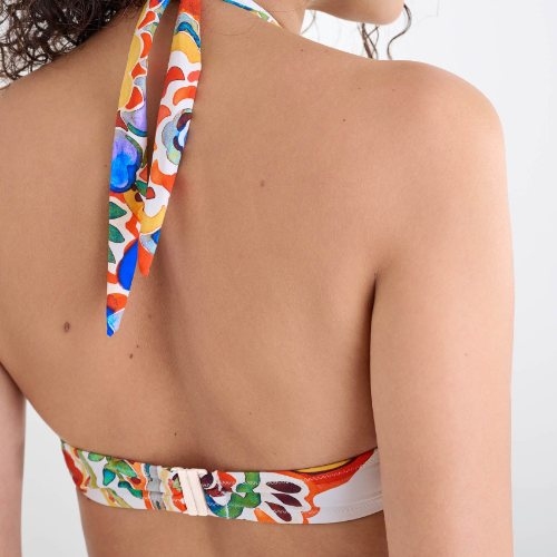 Lisca Swimwear Mexico pink/print padded bikini bra