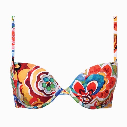 Lisca Swimwear Mexico pink/print push up bikini bra