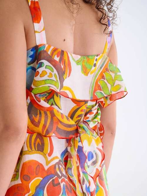 Lisca Swimwear Mexico pink/print beach dress