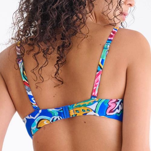 Lisca Swimwear Mexico blue/print push up bikini bra