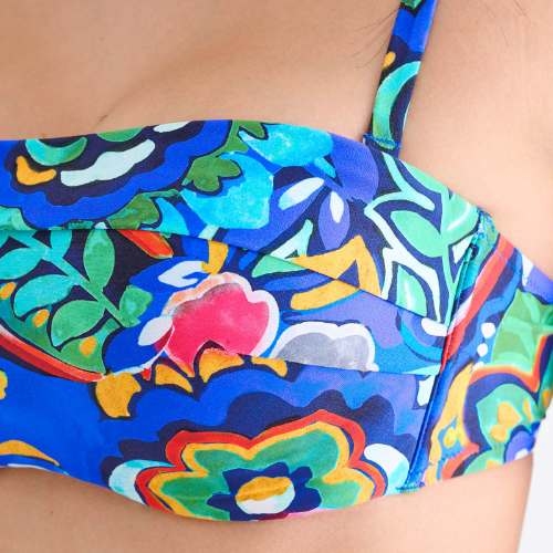 Lisca Swimwear Mexico blue/print padded bikini bra