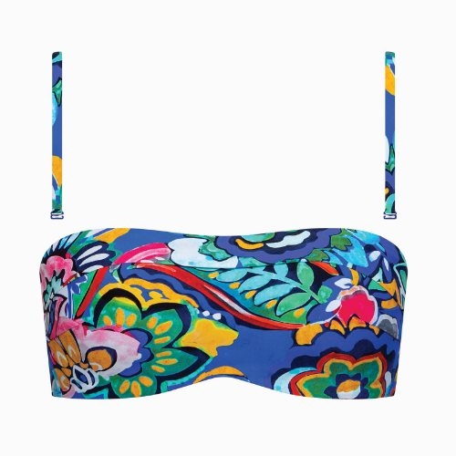 Lisca Swimwear Mexico blue/print padded bikini bra