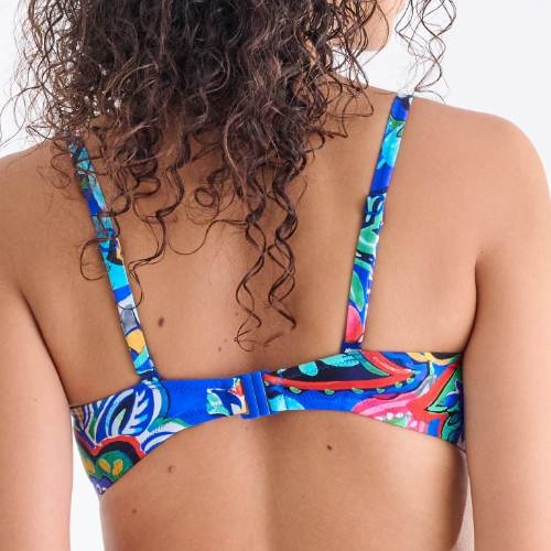 Lisca Swimwear Mexico blue/print padded bikini bra