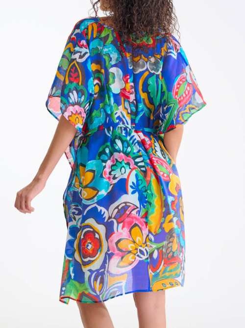 Lisca Swimwear Mexico blue/print kaftan
