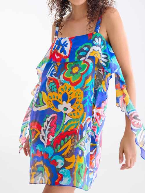 Lisca Swimwear Mexico blue/print beach dress