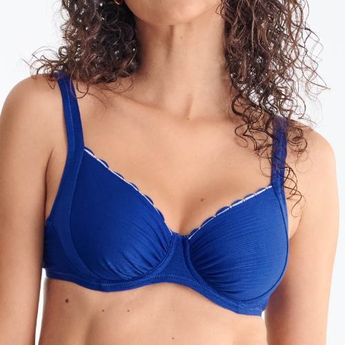 Lisca Swimwear Panama blue soft-cup bikini bra