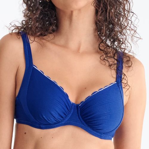 Lisca Swimwear Panama blue soft-cup bikini bra
