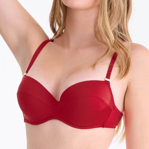 Lisca Swimwear Portofino red padded bikini bra