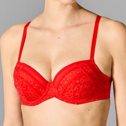 Sapph Charlotte red padded bra