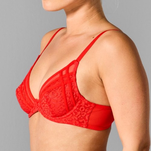 Sapph Charlotte red padded bra