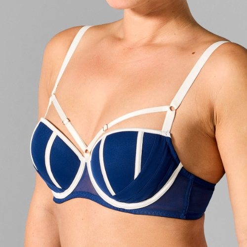 Sapph Geraldine navy blue padded bra
