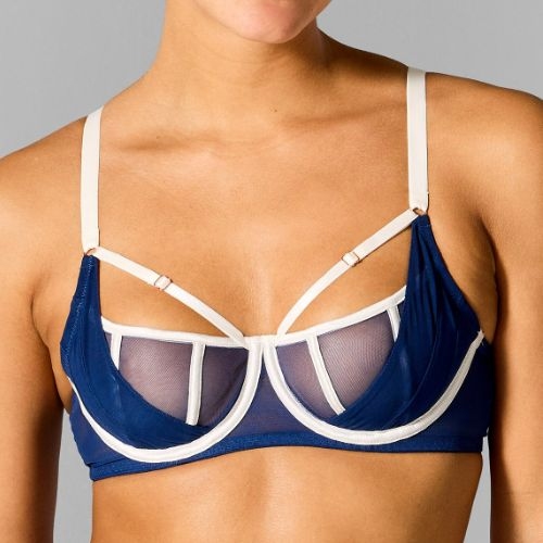 Sapph Geraldine navy blue non-padded bra
