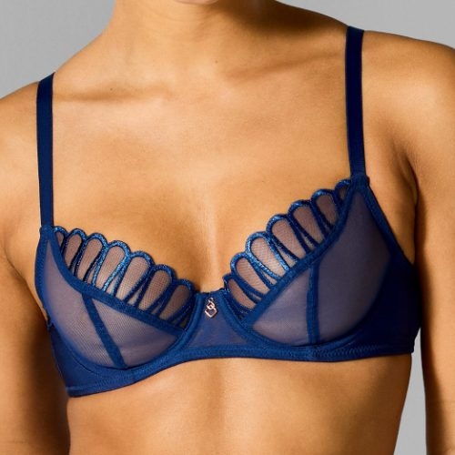 Sapph Lara navy blue padded bra