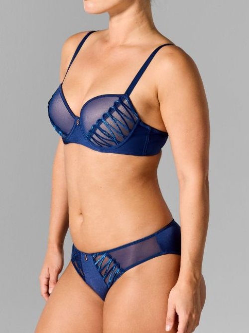 Sapph Lara navy blue padded bra