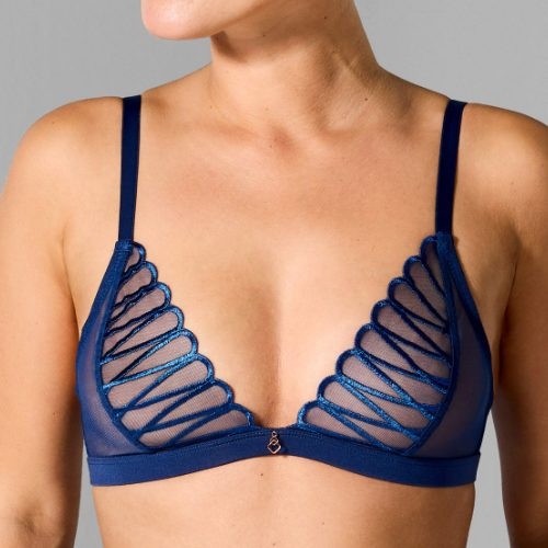 Sapph Lara navy blue non-padded bra