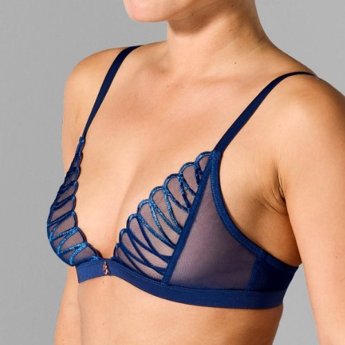 Sapph Lara navy blue non-padded bra