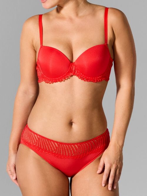 Sapph Birdie red padded bra