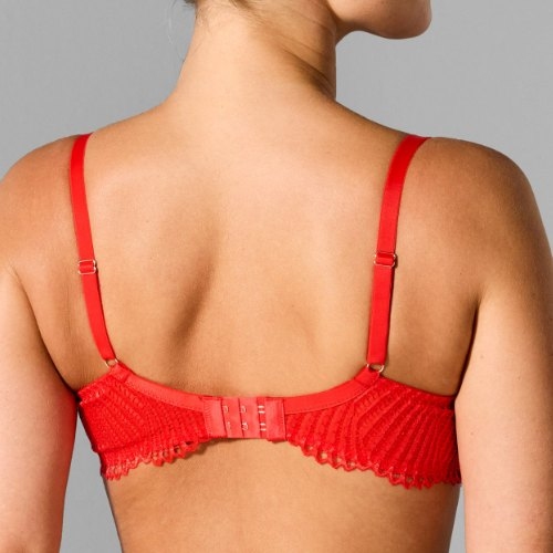 Sapph Birdie red padded bra