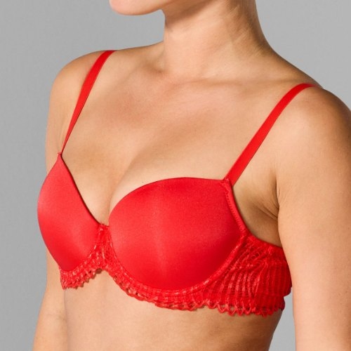 Sapph Birdie red padded bra