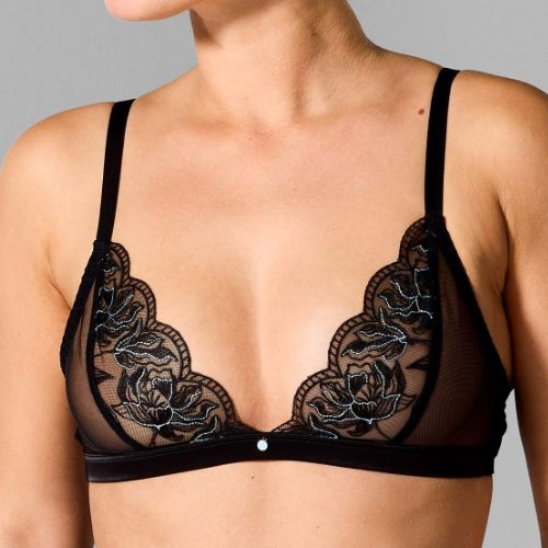 Sapph Chan black non-padded bra