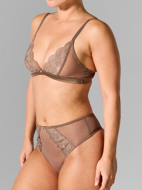 Sapph Chan mole grey non-padded bra