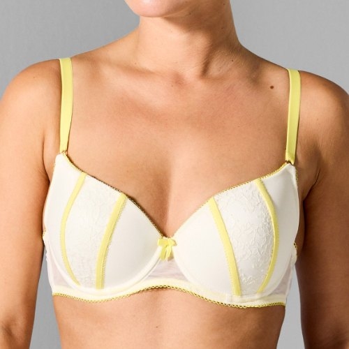 Sapph Silvy yellow padded bra