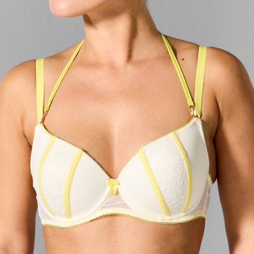 Sapph Silvy yellow padded bra