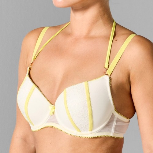 Sapph Silvy yellow padded bra