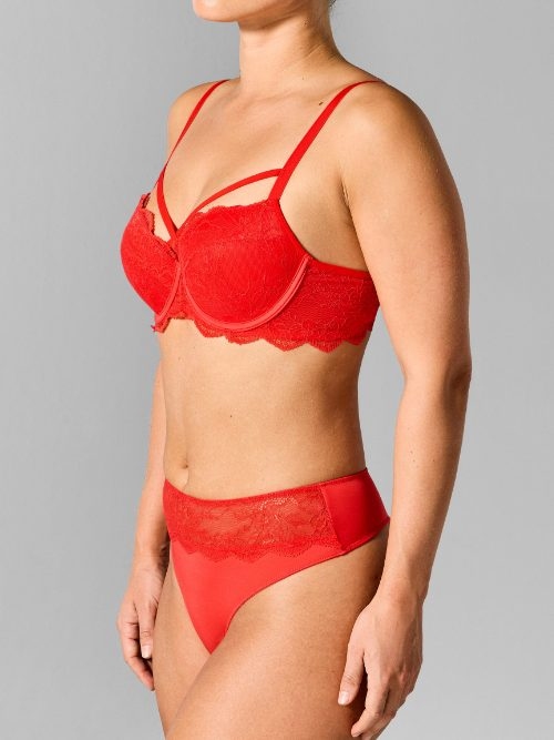 Sapph Fabulous red padded bra